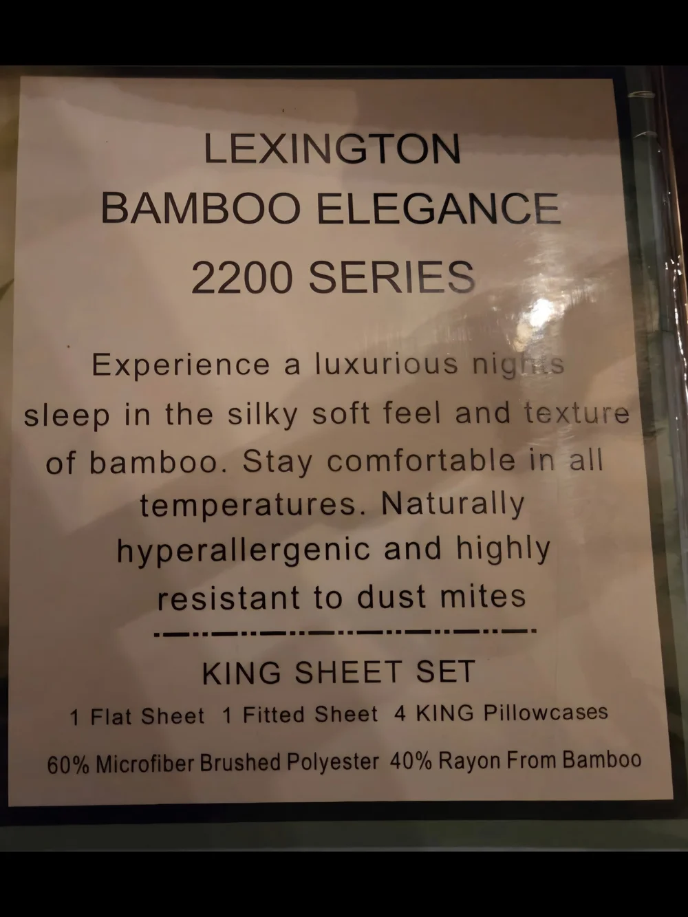 Lexington Bamboo Elegance King Sheet Set - Light Blue